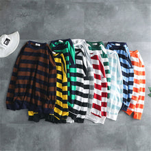 Load image into Gallery viewer, 2020 Hip Hop T Shirts men Long Sleeve Striped t shirt Casual Men tee shirt Streetwear Men Patchwork Cotton T-shirt 10