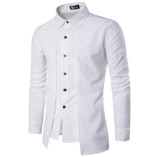 Load image into Gallery viewer, 2020 New Men's Fake Two-piece Double Placket Slim Long Sleeve Shirt Men's Thin Shirt N5291