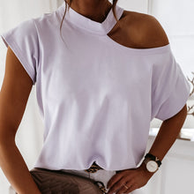 Load image into Gallery viewer, 2XL Women Shirts Blouses 2020 Summer Halter Short Sleeve Tops Sexy Backless Hollow Out Ladies Shirt Print Loose Streetwear Blusa