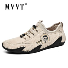 Load image into Gallery viewer, Breathable Suede Leather Shoes Men Loafers Octopus Casual Leather Shoes Soft Driving Shoes Men Flats Walking Lace-Up Footwear