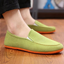 Load image into Gallery viewer, Canvas Shoes for Men Breathable Light Men Casual Shoes Loafers Big Size 38-45 Many Colors Choose Lazy Footwear Soft Dring Shoes