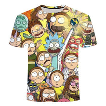 Load image into Gallery viewer, Drop ship Rick and Morty By Jm2 Art 3D t shirt Men's children's tshirt Summer Anime Short Sleeve Tees O-neck Tops cartoon tshirt