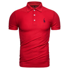 Load image into Gallery viewer, Dropshipping 2019 New Polo Shirt Men Solid Casual Cotton Polo Giraffe Men Slim Fit Embroidery Short Sleeve Men's Polo 10 Colors