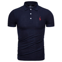 Load image into Gallery viewer, Dropshipping 2019 New Polo Shirt Men Solid Casual Cotton Polo Giraffe Men Slim Fit Embroidery Short Sleeve Men's Polo 10 Colors