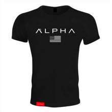 Load image into Gallery viewer, Men Short sleeve Cotton T-shirt Casual Black Print t shirt Gym Fitness Bodybuilding Workout Tees Tops Male Summer Brand Clothing