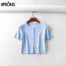 Load image into Gallery viewer, Aproms Candy Color Ribbed Knitted Cardigan Women Autumn Winter Long Sleeve Basic Cropped Sweaters Female Casual Short Jumper Top NDP