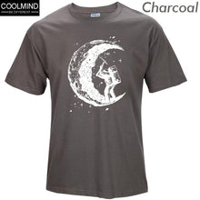 Load image into Gallery viewer, 100% cotton digging the moon print funny mens o-neck t shirts fashion men's tops men T-shirt cool men tshirt male men tee shirts
