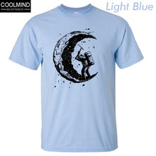 Load image into Gallery viewer, 100% cotton digging the moon print funny mens o-neck t shirts fashion men's tops men T-shirt cool men tshirt male men tee shirts
