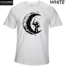 Load image into Gallery viewer, 100% cotton digging the moon print funny mens o-neck t shirts fashion men's tops men T-shirt cool men tshirt male men tee shirts
