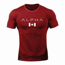 Load image into Gallery viewer, 2019 New Brand Clothing Gyms Tight Cotton T-shirt Mens alpha Fitness T-shirt Homme Gyms T Shirt Men Fitness Summer Tees Tops
