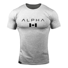 Load image into Gallery viewer, 2019 New Brand Clothing Gyms Tight Cotton T-shirt Mens alpha Fitness T-shirt Homme Gyms T Shirt Men Fitness Summer Tees Tops
