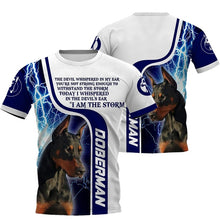 Load image into Gallery viewer, 2020 Fashion Animal I Am A Storm Doberman Dog 3D Print Hoodie Men Women Casual Pet Dog Designs Hooded Coat Drop Shipping
