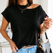 Load image into Gallery viewer, 2XL Women Shirts Blouses 2020 Summer Halter Short Sleeve Tops Sexy Backless Hollow Out Ladies Shirt Print Loose Streetwear Blusa
