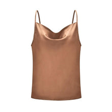 Load image into Gallery viewer, Blouse Women Tops Solid Satin Backless Sexy Camis Shirts Feminino Casual
