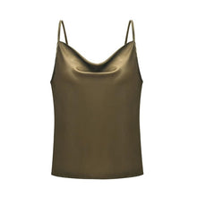 Load image into Gallery viewer, Blouse Women Tops Solid Satin Backless Sexy Camis Shirts Feminino Casual
