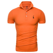 Load image into Gallery viewer, Dropshipping 2019 New Polo Shirt Men Solid Casual Cotton Polo Giraffe Men Slim Fit Embroidery Short Sleeve Men's Polo 10 Colors
