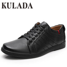 Load image into Gallery viewer, KULADA Top Quality Big Size Shoes Men's Casual Shoes Soft Fashion Walking PU Leather Comfortable Men Lace-up Hand-Made Shoes
