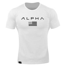 Load image into Gallery viewer, Men Short sleeve Cotton T-shirt Casual Black Print t shirt Gym Fitness Bodybuilding Workout Tees Tops Male Summer Brand Clothing
