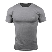 Load image into Gallery viewer, Men Short sleeve Cotton T-shirt Casual Black Print t shirt Gym Fitness Bodybuilding Workout Tees Tops Male Summer Brand Clothing
