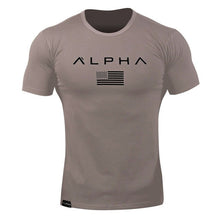 Load image into Gallery viewer, Men Short sleeve Cotton T-shirt Casual Black Print t shirt Gym Fitness Bodybuilding Workout Tees Tops Male Summer Brand Clothing
