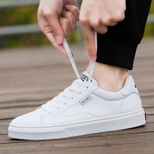 Load image into Gallery viewer, Men classic white sneakers 2020 super hot fashion casual men high-top canvas shoes simple atmospheric platform men walking shoe
