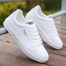 Load image into Gallery viewer, Men classic white sneakers 2020 super hot fashion casual men high-top canvas shoes simple atmospheric platform men walking shoe
