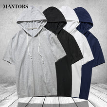 Load image into Gallery viewer, Mens Sweatshirt Short Sleeve Fashion Summer Casual Hoodies Top Boy Blouse Tracksuits Sweatshirts Hoodies Male Solid Sportswear
