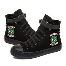 Load image into Gallery viewer, South Side Serpents Riverdale Southside Printed High Canvas Velcro Shoes Vulcanized Shoes Sneakers Shoes Riverdale Serpents
