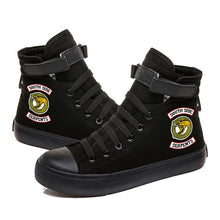Load image into Gallery viewer, South Side Serpents Riverdale Southside Printed High Canvas Velcro Shoes Vulcanized Shoes Sneakers Shoes Riverdale Serpents
