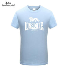 Load image into Gallery viewer, Tee Tops Summer 100% Cotton Funny T Shirts Short Sleeves T-Shirt Men Fashion Brand LONSDALE Print Women's and Men's T-shirt HH
