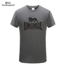 Load image into Gallery viewer, Tee Tops Summer 100% Cotton Funny T Shirts Short Sleeves T-Shirt Men Fashion Brand LONSDALE Print Women's and Men's T-shirt HH
