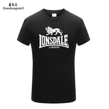 Load image into Gallery viewer, Tee Tops Summer 100% Cotton Funny T Shirts Short Sleeves T-Shirt Men Fashion Brand LONSDALE Print Women's and Men's T-shirt HH
