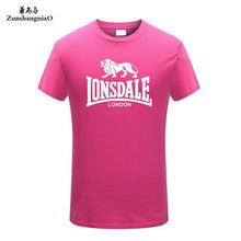 Load image into Gallery viewer, Tee Tops Summer 100% Cotton Funny T Shirts Short Sleeves T-Shirt Men Fashion Brand LONSDALE Print Women's and Men's T-shirt HH
