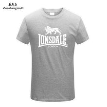 Load image into Gallery viewer, Tee Tops Summer 100% Cotton Funny T Shirts Short Sleeves T-Shirt Men Fashion Brand LONSDALE Print Women's and Men's T-shirt HH
