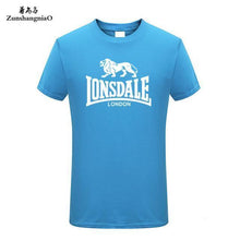 Load image into Gallery viewer, Tee Tops Summer 100% Cotton Funny T Shirts Short Sleeves T-Shirt Men Fashion Brand LONSDALE Print Women's and Men's T-shirt HH
