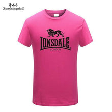 Load image into Gallery viewer, Tee Tops Summer 100% Cotton Funny T Shirts Short Sleeves T-Shirt Men Fashion Brand LONSDALE Print Women's and Men's T-shirt HH
