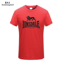 Load image into Gallery viewer, Tee Tops Summer 100% Cotton Funny T Shirts Short Sleeves T-Shirt Men Fashion Brand LONSDALE Print Women's and Men's T-shirt HH
