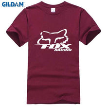 Load image into Gallery viewer, fox Logo Racinger Black Men's T-Shirt Tee Clothes Popular T-Shirt Crewneck 100% Cotton Tees Funny Tees Cotton Tops T Shirt
