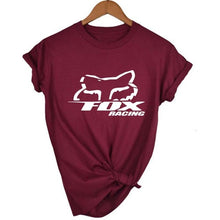 Load image into Gallery viewer, fox Logo Racinger Black Men's T-Shirt Tee Clothes Popular T-Shirt Crewneck 100% Cotton Tees Funny Tees Cotton Tops T Shirt
