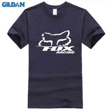 Load image into Gallery viewer, fox Logo Racinger Black Men's T-Shirt Tee Clothes Popular T-Shirt Crewneck 100% Cotton Tees Funny Tees Cotton Tops T Shirt
