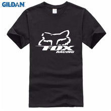 Load image into Gallery viewer, fox Logo Racinger Black Men's T-Shirt Tee Clothes Popular T-Shirt Crewneck 100% Cotton Tees Funny Tees Cotton Tops T Shirt
